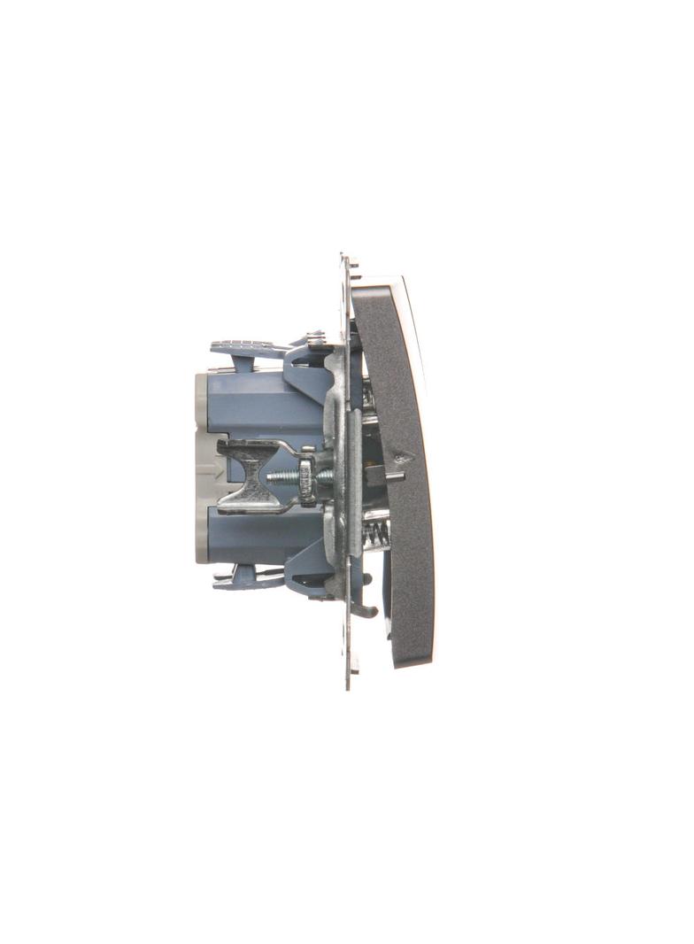 Simon Basic Przycisk podwójny zwierny dwuobwodowy: 2 wejścia 2 wyjścia 16A szybkozłączka stal inox