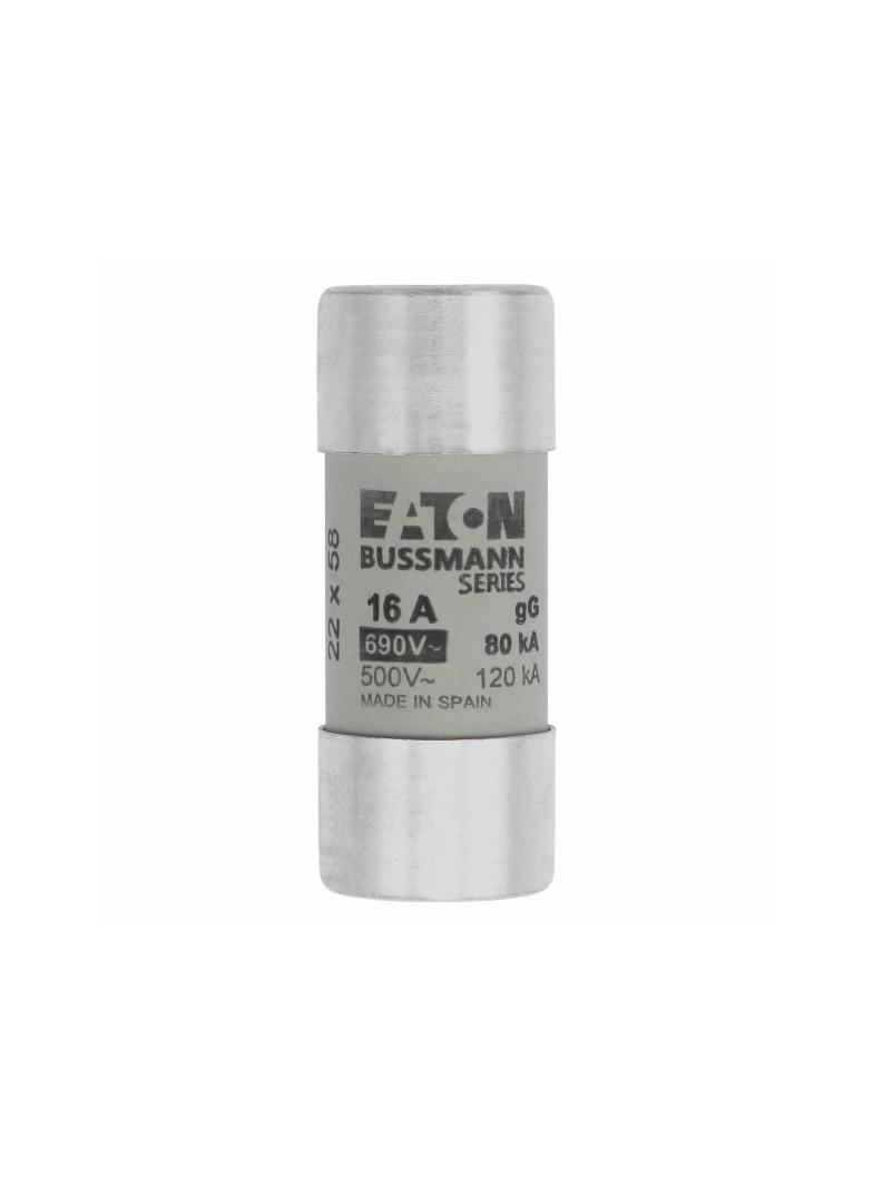 CYLINDRICAL FUSE 22 x 58 16A GG 690V AC Wkładka cylindryczna 22 x 58mm 16A GG 690V AC C22G16 EATON