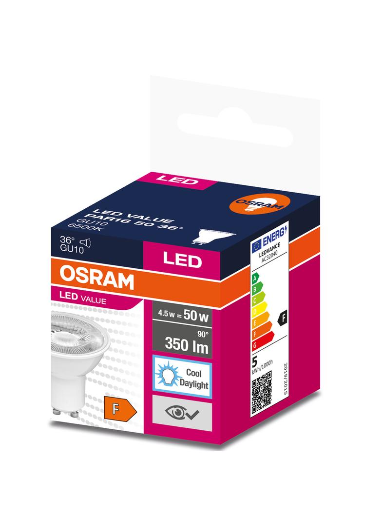 Lampa LED VALUE non-dim PAR16 50 36° 4,5W 865 230V GU10