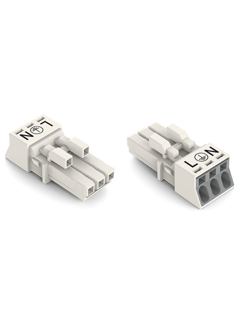 WINSTA MINI gniazdo 3-torowe białe