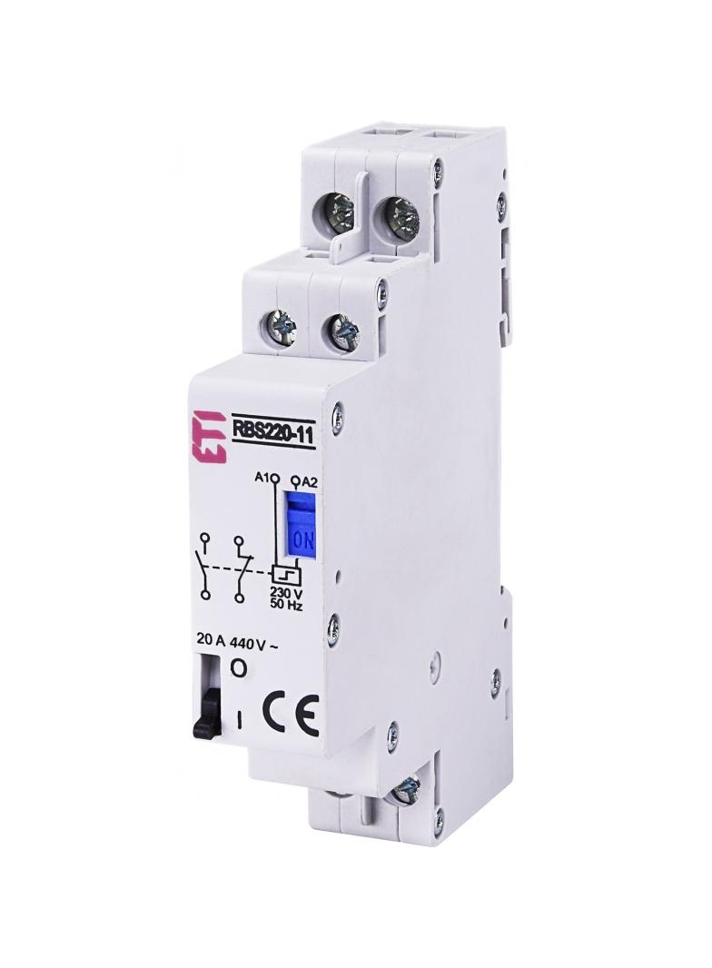 Stycznik bistabilny 20A 2P 1Z 1R 1M RBS220-11-230V AC 002464106 ETI