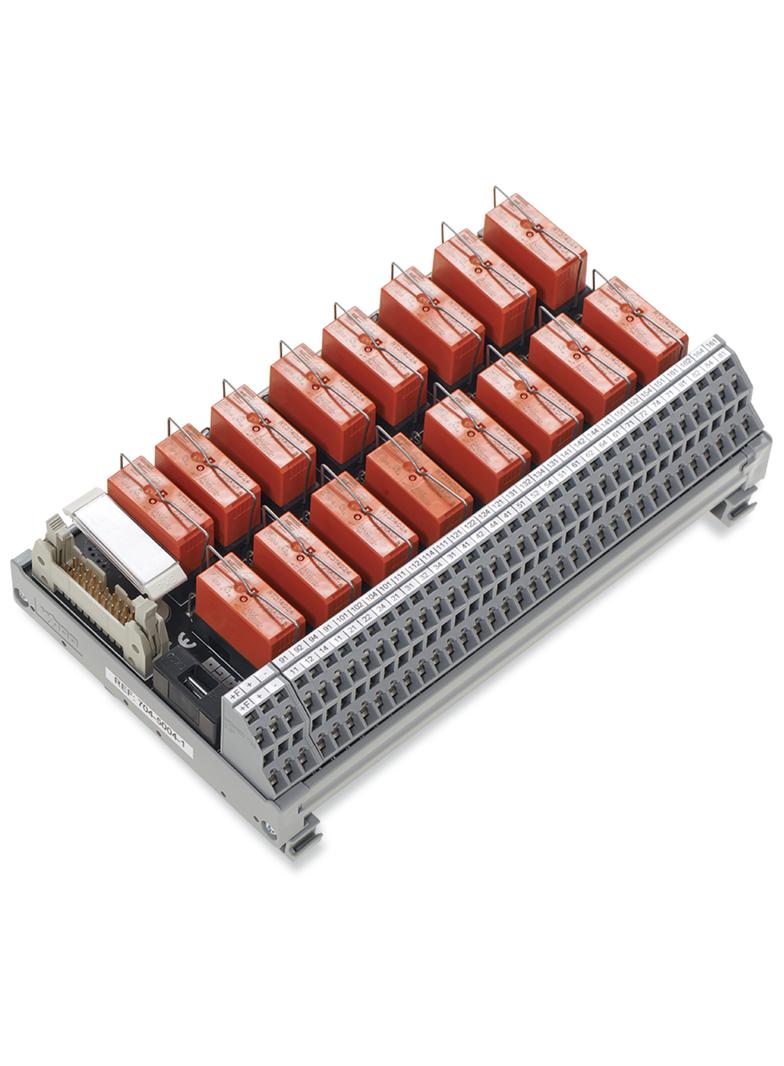 moduł przekaźnikowy wyjściowy z 16 przekaźnikami 24V DC 1p WAGO
