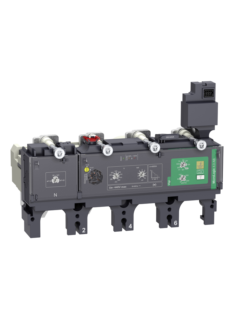 Wyzwalacz elektroniczny, ComPacT NSX, MicroLogic 4.3AB, 4P4D, 400A, do NSX400