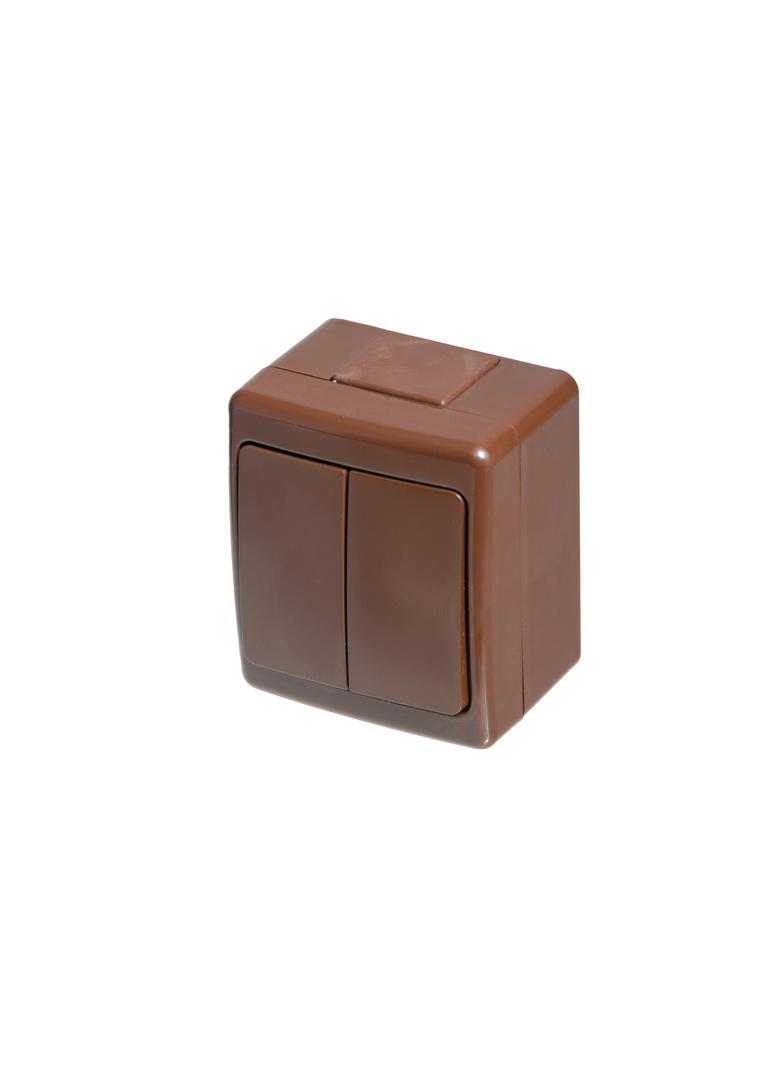 Wyłącznik BETA, pojedynczy, świecznikowy, IP44, brązowy