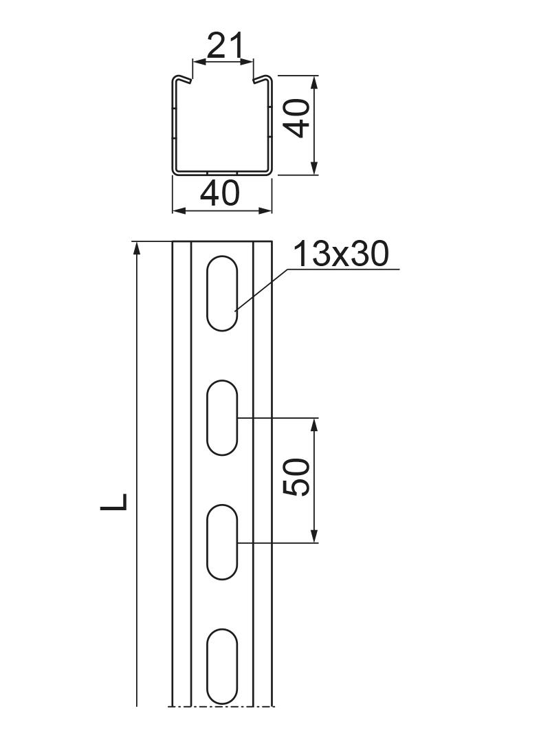 Ceownik wzmocniony CWD40H40/3E
