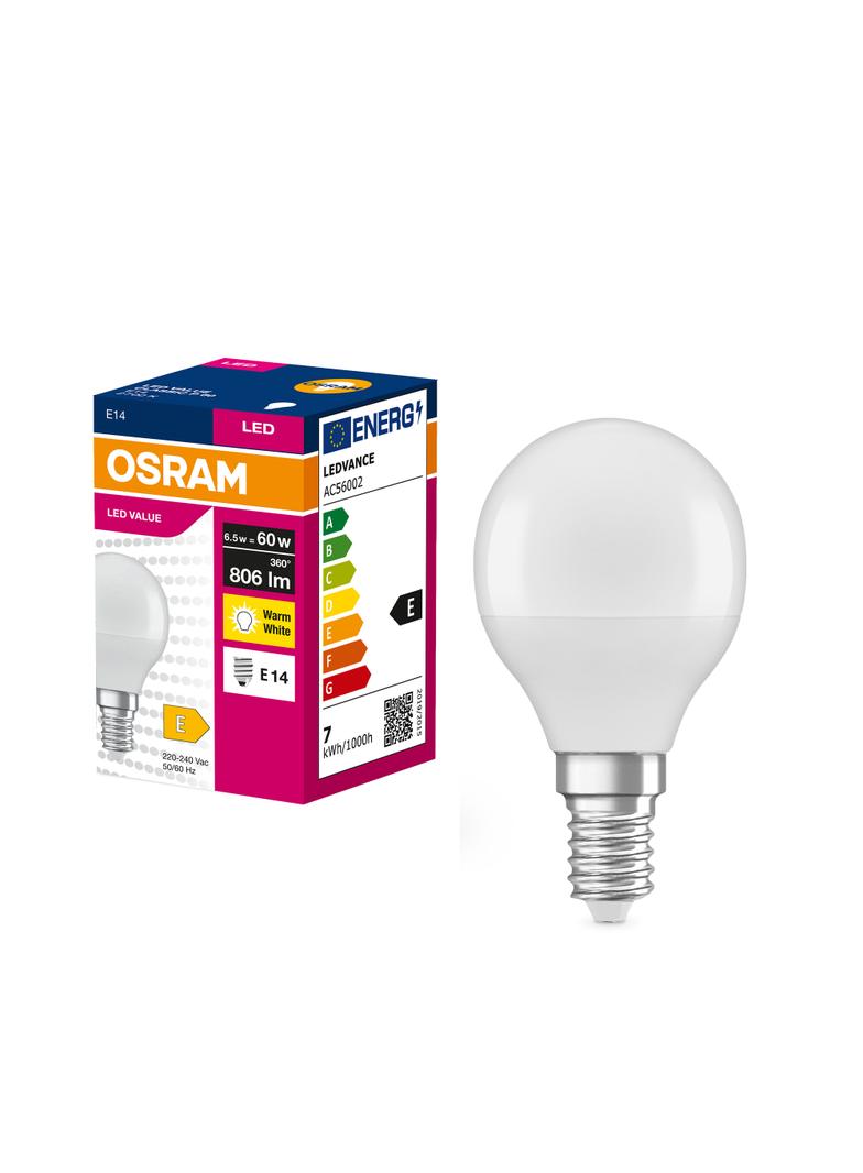 Żarówka LED E14 7W VALUECLP60 7W/827 230VFR 806lm 2700K 4058075152939 LEDVANCE