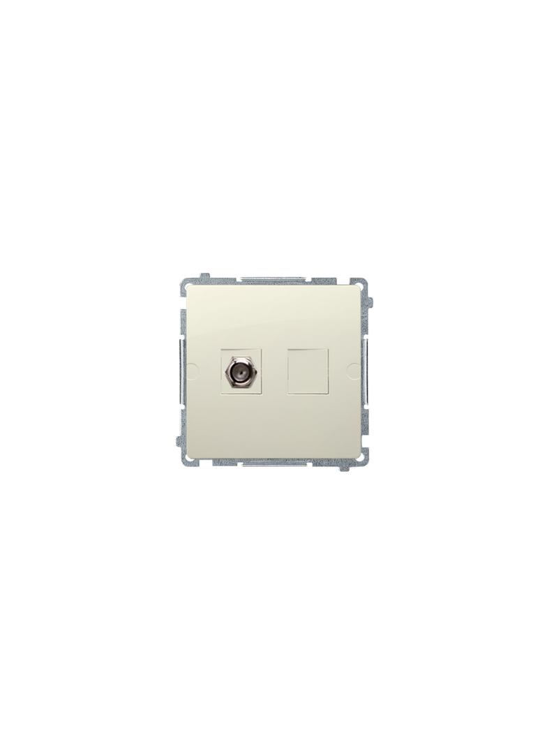 Simon Basic Gniazdo antenowe typu pojedyncze  beż