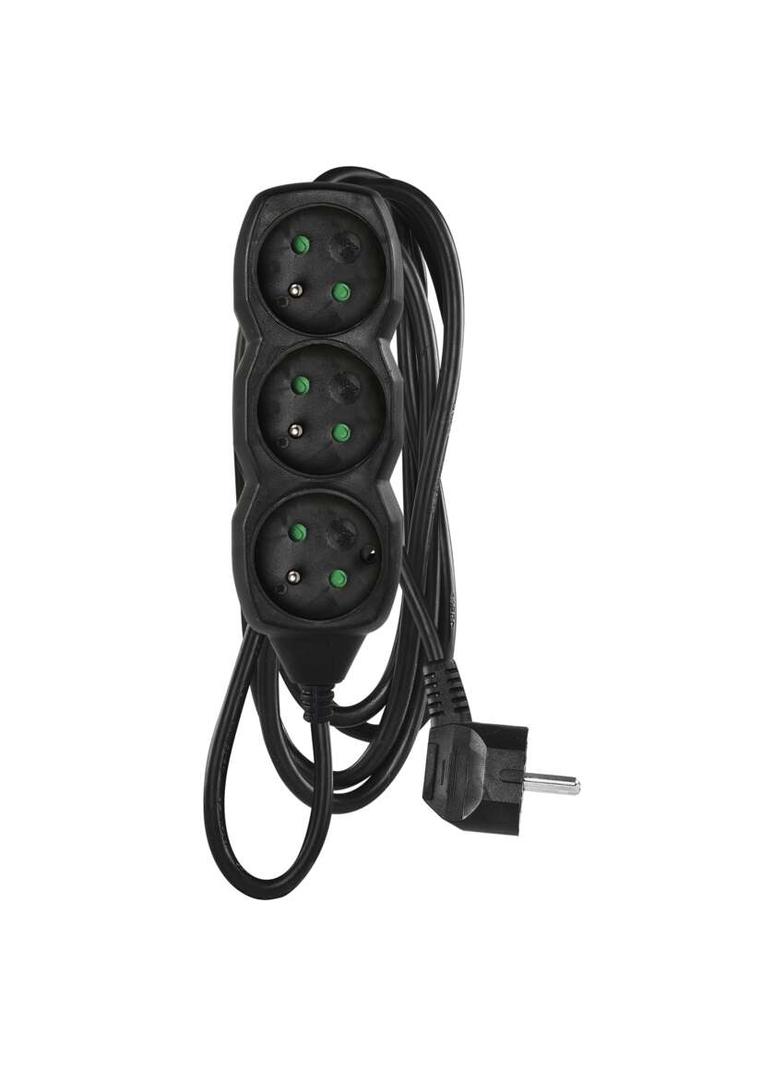 Przedłużacz 3 gniazda 3m czarny PC0313 EMOS