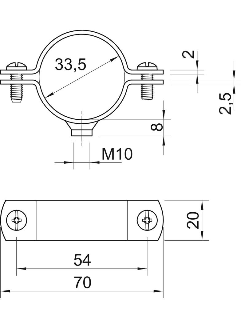 2900/W, ŚRUB.OBEJMA DYSTANS.1" OC.