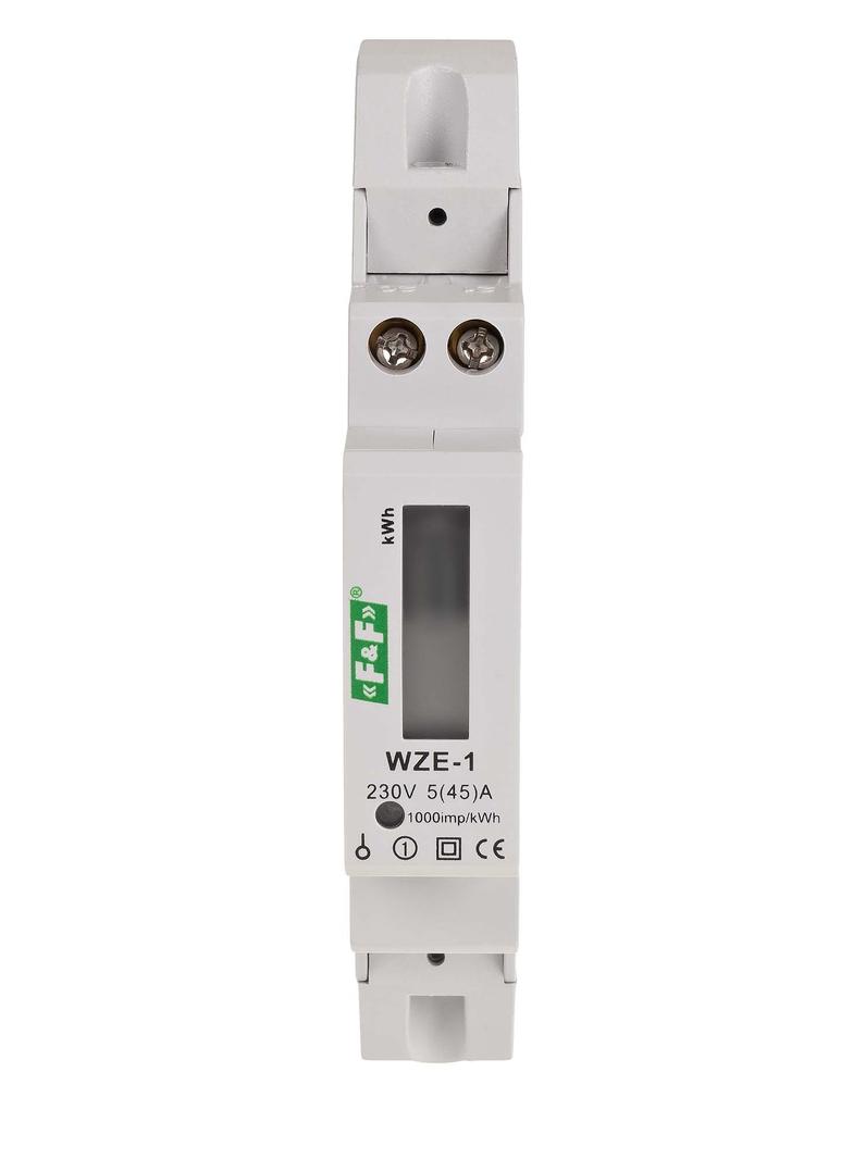 Jednofazowy licznik zużycia energii 45A MID WZE-1 F&F