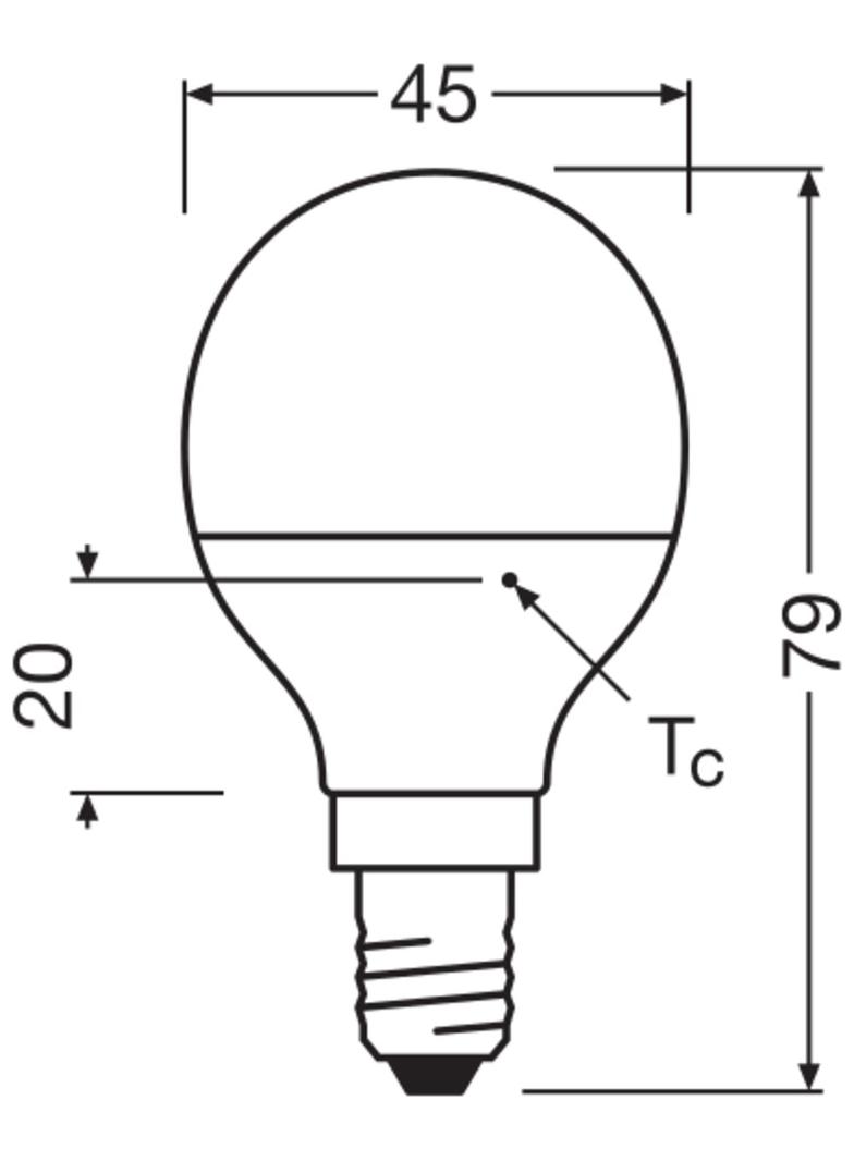 Lampa LED VALUE Classic P40 non-dim plastik 4,9W 865 E14