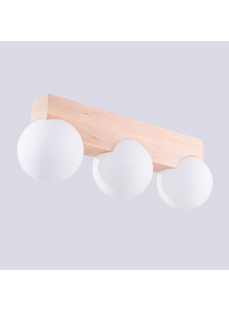 Sollux Plafon BULBO 3 naturalne drewno
