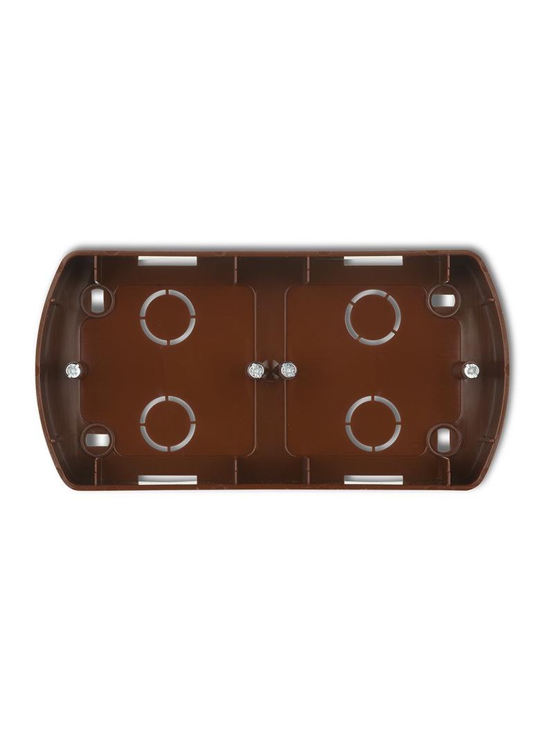 TREND Puszka montażowa pozioma podwójna brązowy metalik