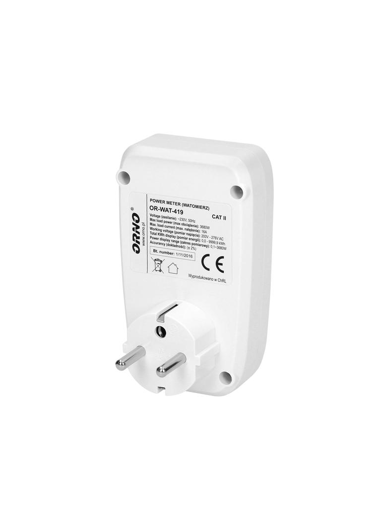 Watomierz kalkulator energii z wyświetlaczem LCD OR-WAT-419 ORNO