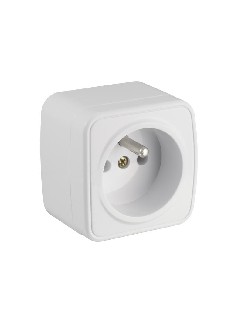 GNBP250 Gniazdo n/t pojedyncze białe 2P+Z 250V 16A 51.801 OPATÓWEK
