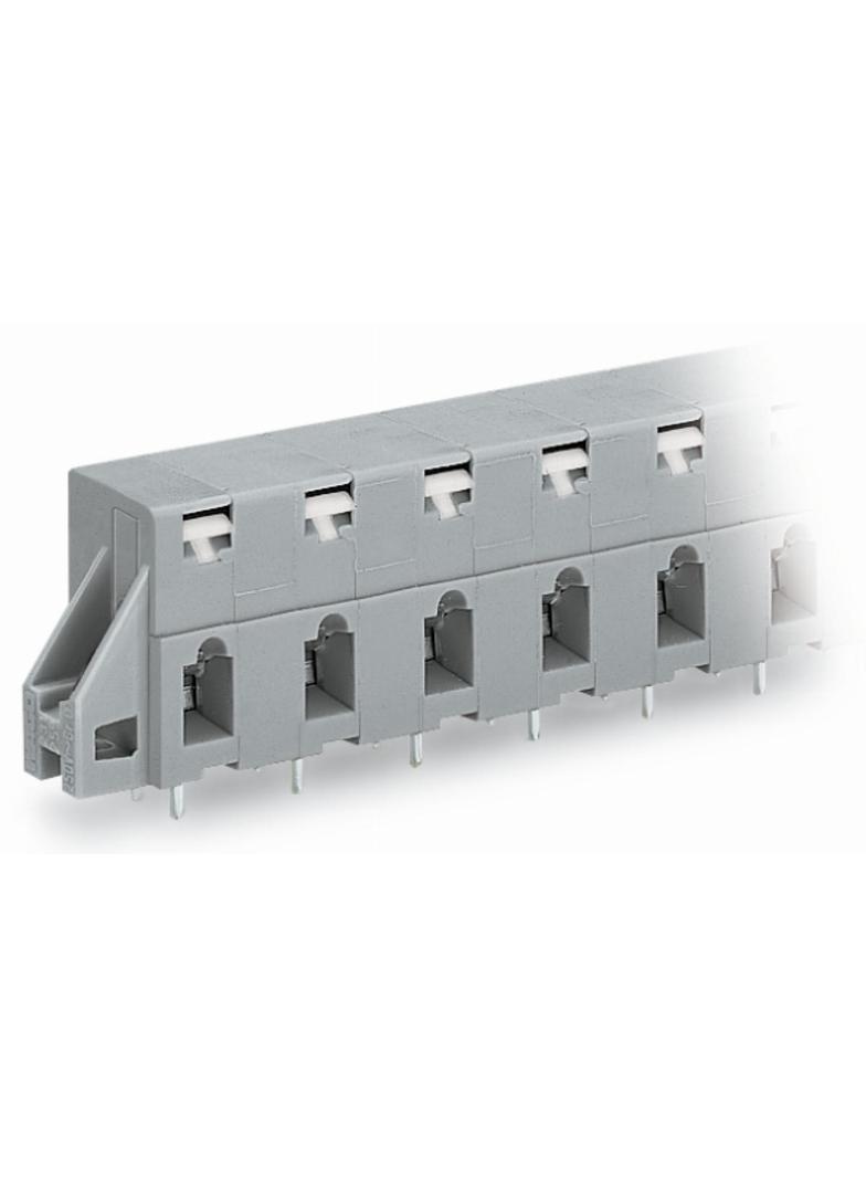 listwa przepustowa do p. drukowanych 5-bieg. szara raster 10 mm