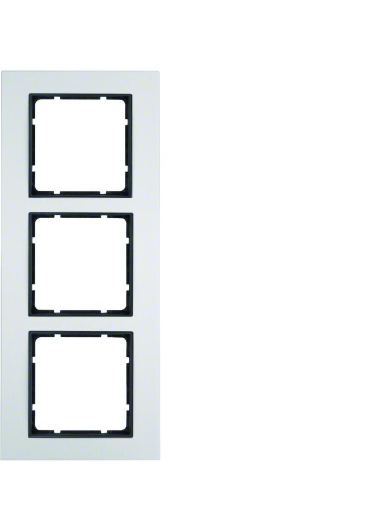 BERKER B.7 Ramka potrójna aluminium/antracyt mat 10136904 HAGER