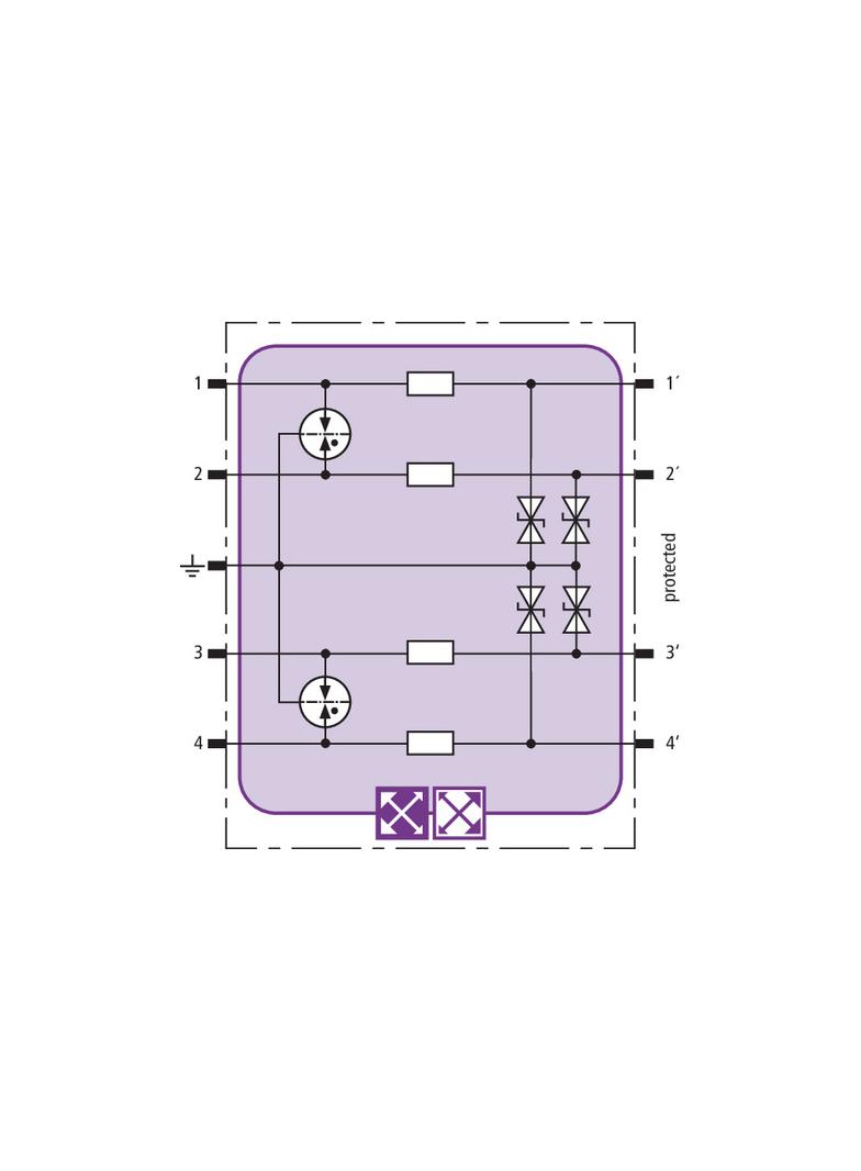 Moduł do ogranicznika przepięć BLITZDUCTOR XT, do pętli prądowych 0-20 mA, 4-20 mA, ochrona 2 par