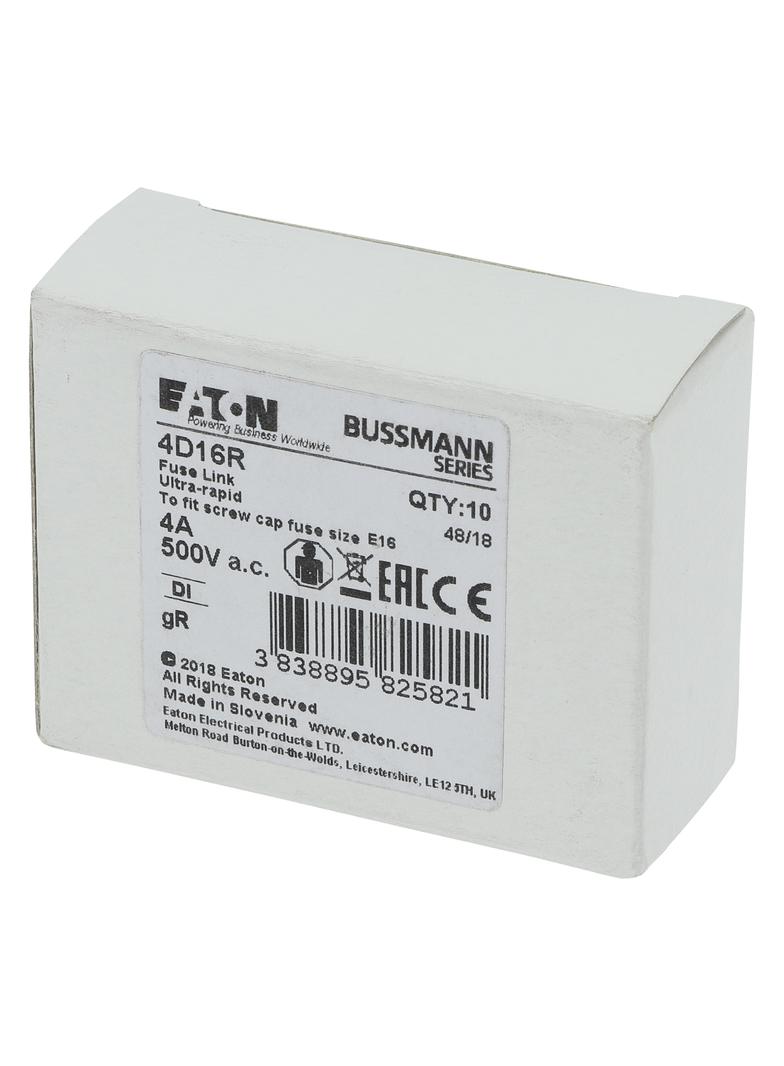 FUSE 4A DI/E16 GR 500VAC Wkładka DI 4A GR 500VAC E16 4D16R EATON