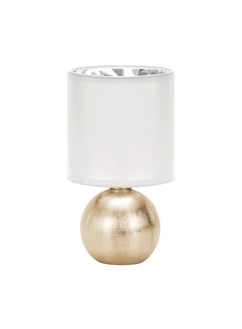 Lampka stołowa PERLO E14 GOLD/WHITE