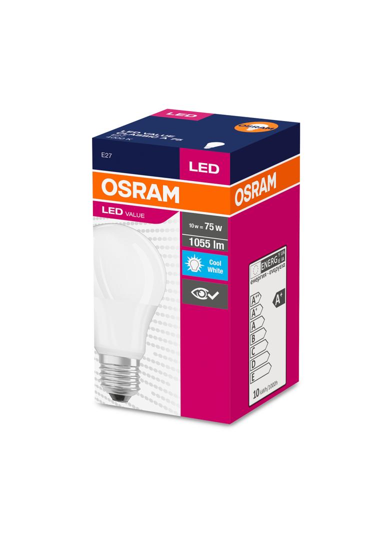 Żarówka LED A75 E27 10W = 75W 1055lm 4000K Neutralna 200° VALUE CLASSIC Osram