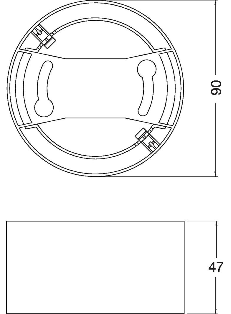 Ramka do oprawy DOWNLIGHT IP44 DN 90 WT