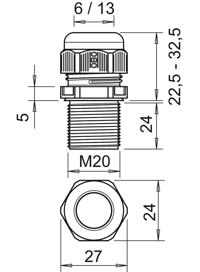 V-TEC VM LL20 SW, Dławik kablowy