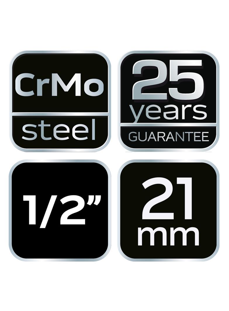 Nasadka udarowa 1/2" długa, 21 x 78mm , Cr-Mo