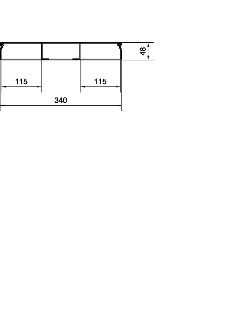 tehalit.UK Kanał do wylewki podłogowej 3-komorowy 340X48mm stal UK340483 HAGER