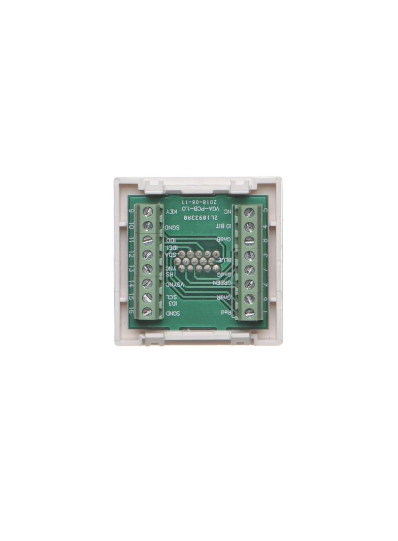 Simon Connect Płytka K45 złącza VGA (D-Sub 15) 45x45mm + wkład zaciski śrubowe czysta biel K100B/9 KONTAKT