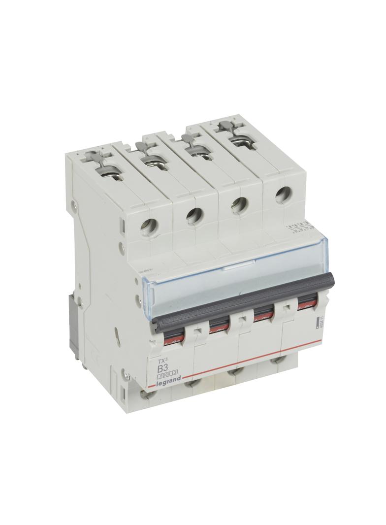 WYŁĄCZNIK NADPRĄDOWY S 304 4P B 3A 6000A SERII TX3, Legrand