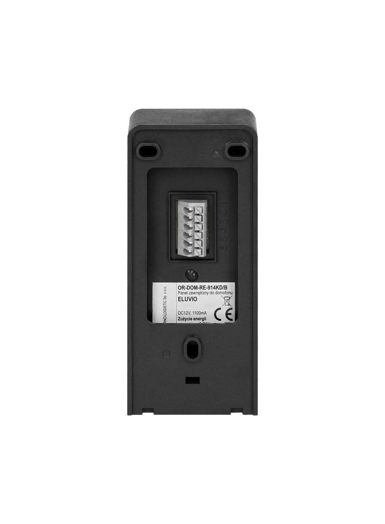 Zestaw domofonowy jednorodzinny bezsłuchawkowy czarny ELUVIO OR-DOM-RE-914/B ORNO