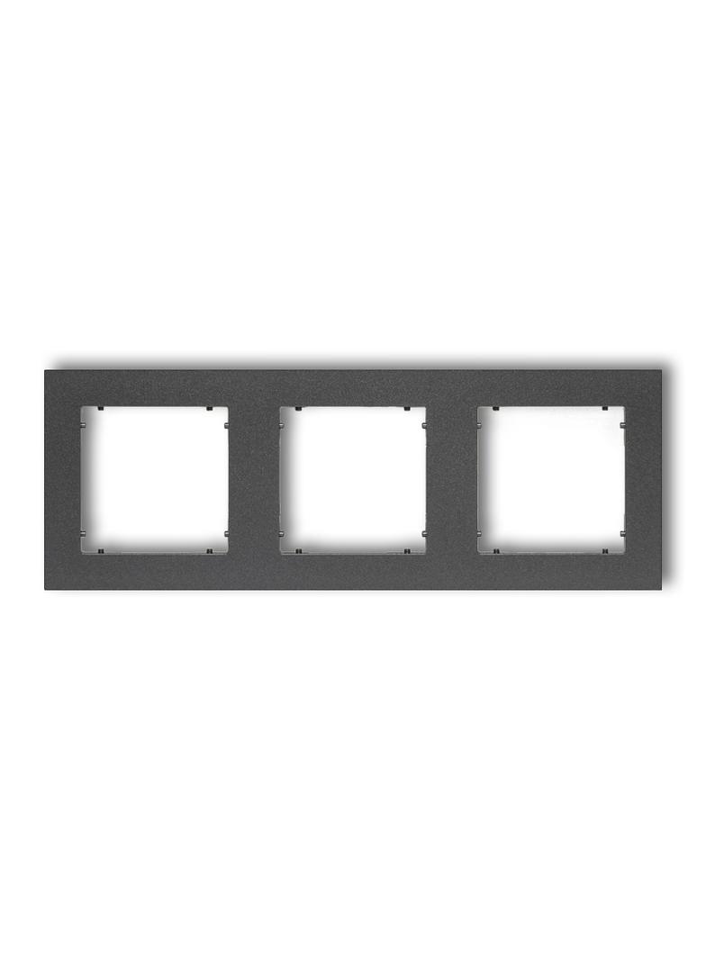 MINI Ramka uniwersalna potrójna z tworzywa grafitowa
