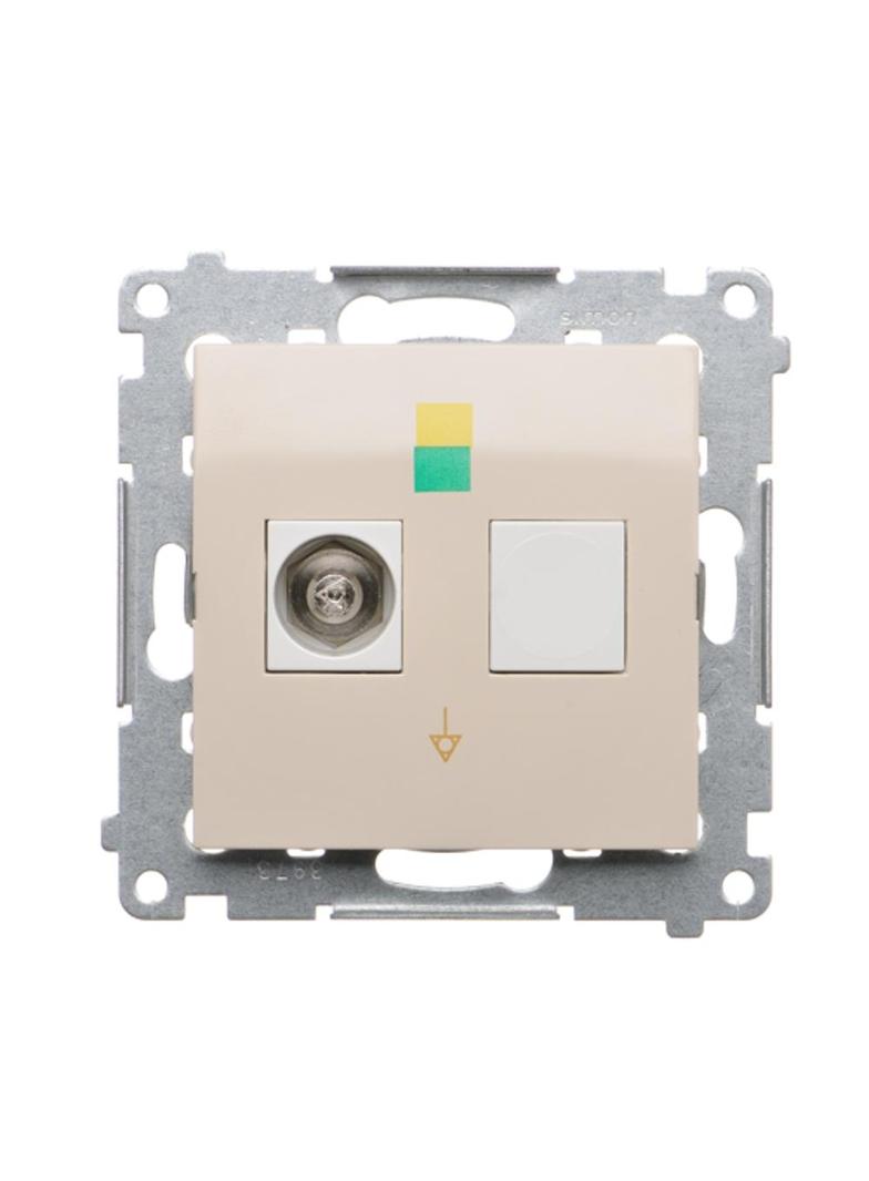 Simon 54 Gniazdo ekwipotencjalne pojedyncze kremowy