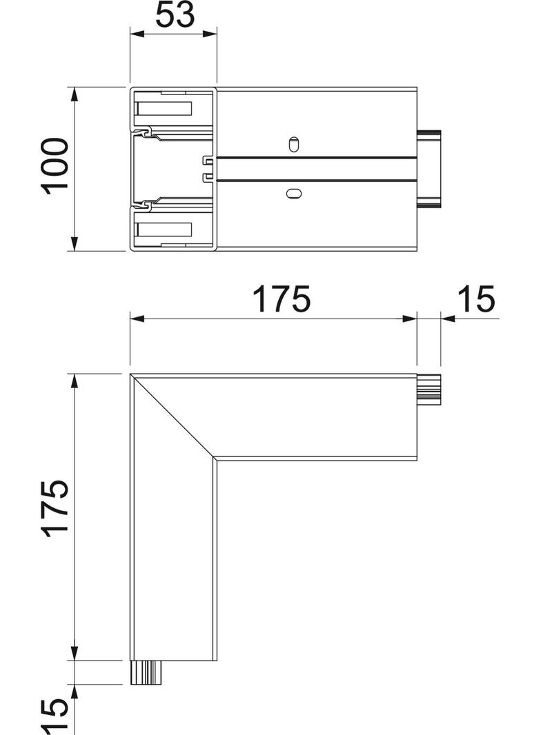 GK-AS53100LGR, Naroże zewnętrzne, stałe