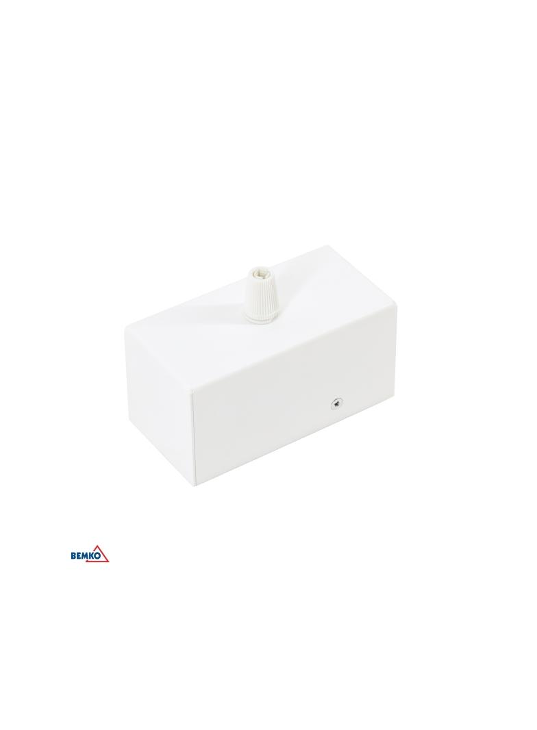 ROZETA SUFITOWA QUALIS 100x50x50 mm BIAŁA Z PRZEWODEM DEKORACYJNYM 1,5M