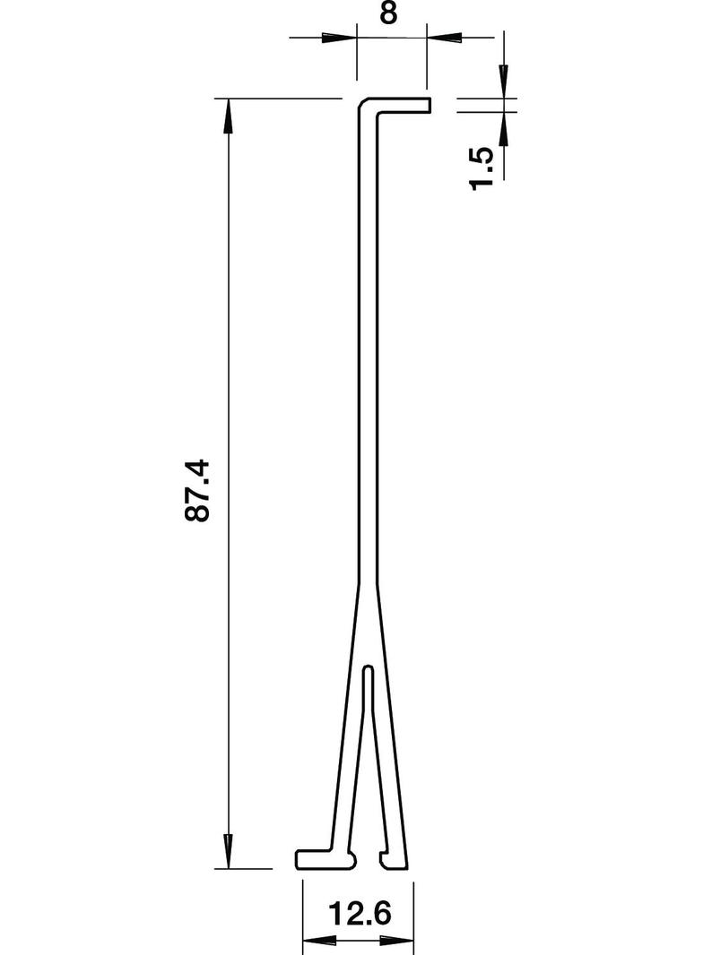 2371, PRZEGRODA KANAŁU 100MM WYS.