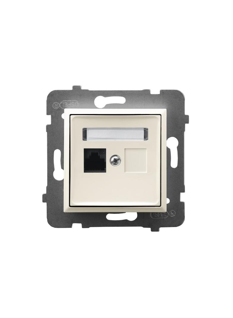 ARIA Gniazdo komputerowe pojedyncze, kat. 5e MMC - kolor ecru