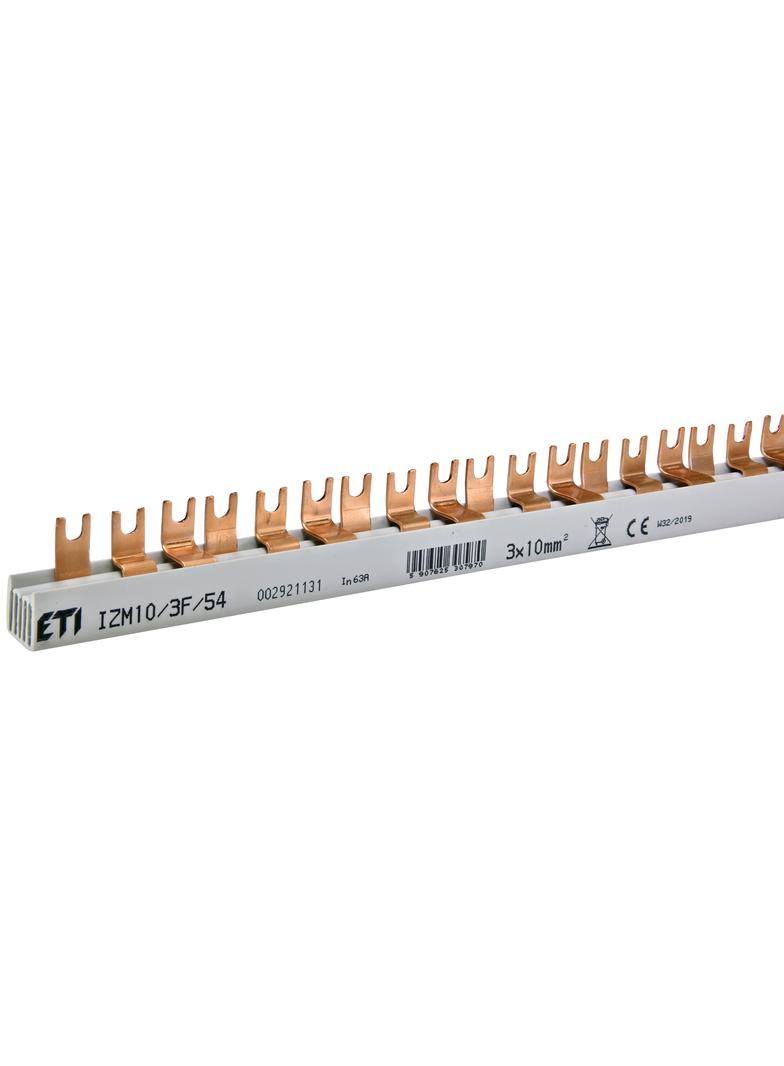 Szyna łączeniowa widełkowa 3P 63A 10mm2 (54mod.) IZM10/3F/54 002921131 ETI
