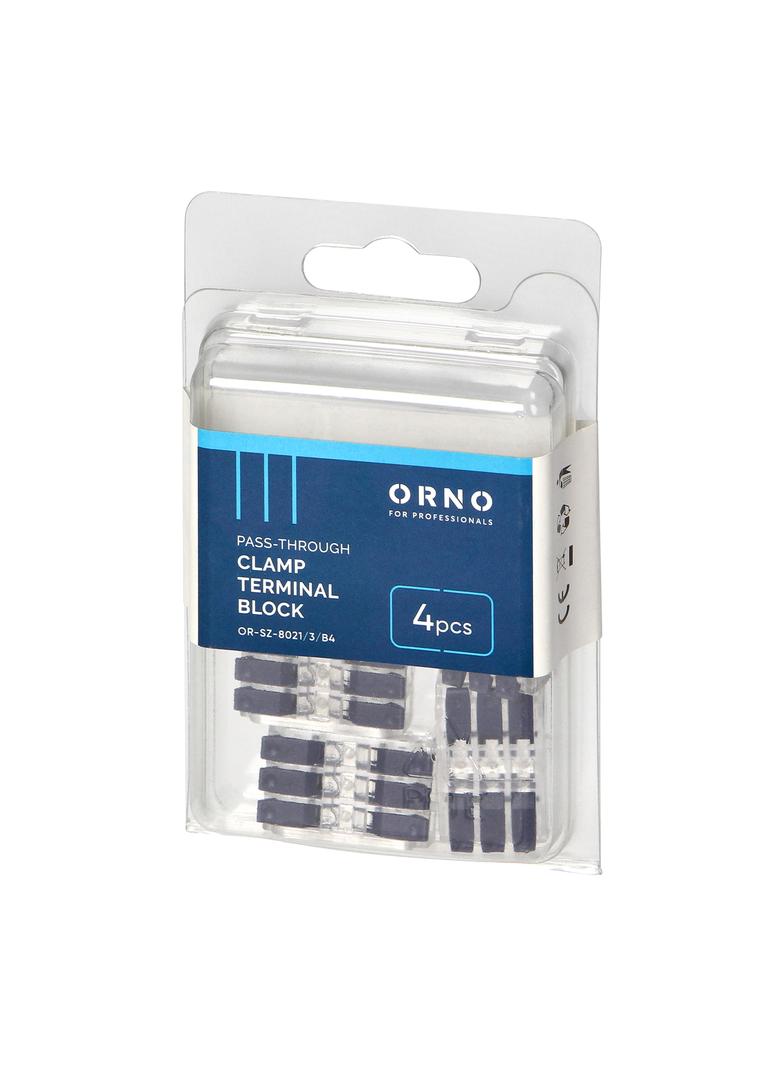 Złączka instalacyjna zaciskowa 3-przewodowa, dwustronna; na dowolny przewód 0,75-4mm2; IEC 250V/32A;