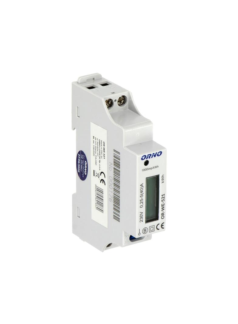 1-fazowy licznik energii elektrycznej 40A MID wyjście impulsowe podświetlenie 1 moduł DIN TH-35mm OR