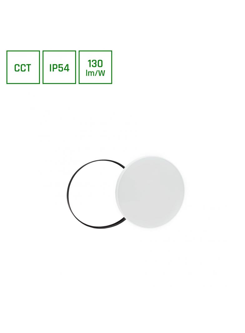 NYMPHEA BLACK & WHITE RINGS 24W CCT 230V 115st IP54 FI320x52 BIAŁY/CZARNY OKRĄGŁA
