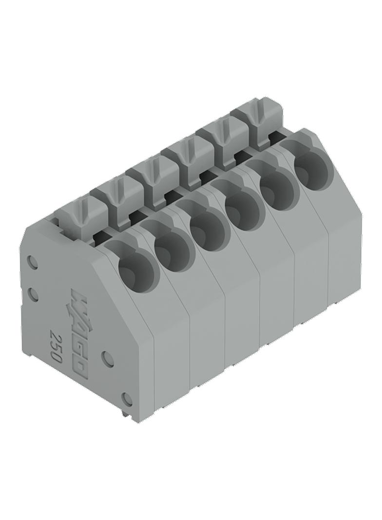 listwa zaciskowa do pł. drukowanych 6-bieg. szara raster 3,5 mm /50szt./ WAGO