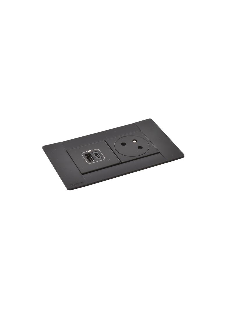 INCARA: MULTILINK - 2P+Z / USB A+C - 2,0 M-CZARNY, Legrand