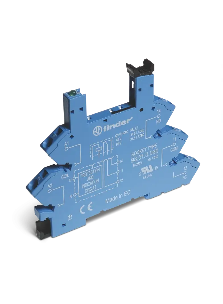 Gniazdo do przekaźników serii 34; zaciski sprężynowe, 93.51.3.240
