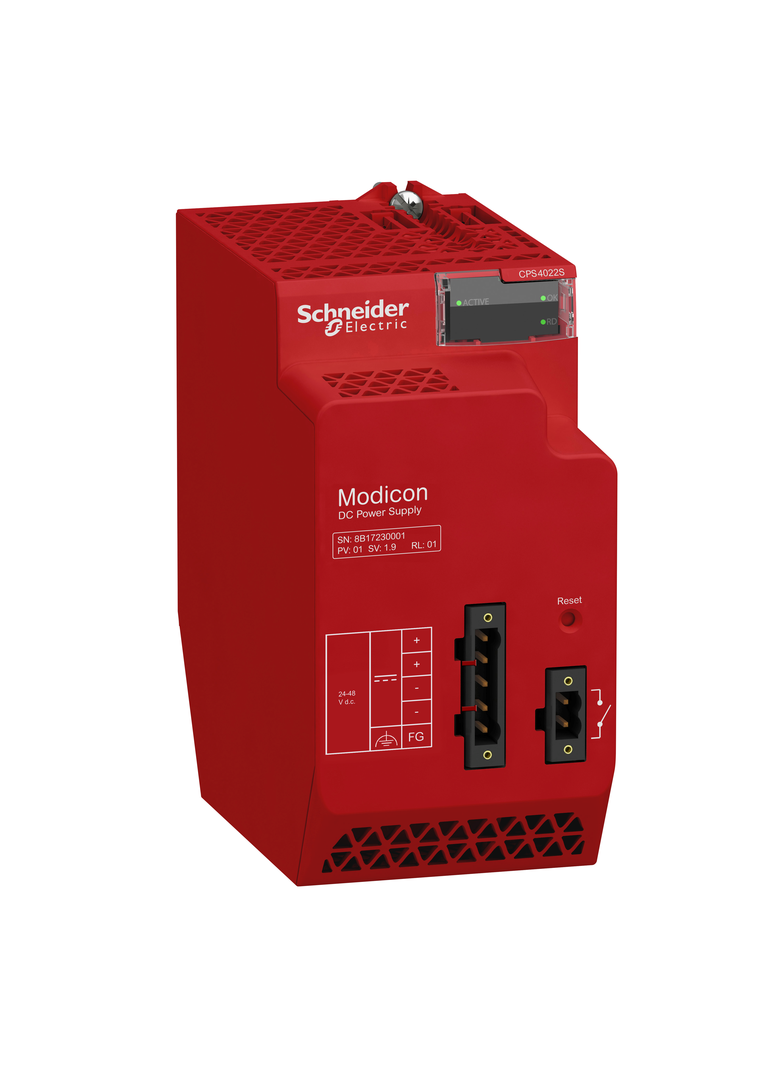 Modicon X80, redundantny moduł zasilający, 24..48 V DC, moduł bezpieczeństwa