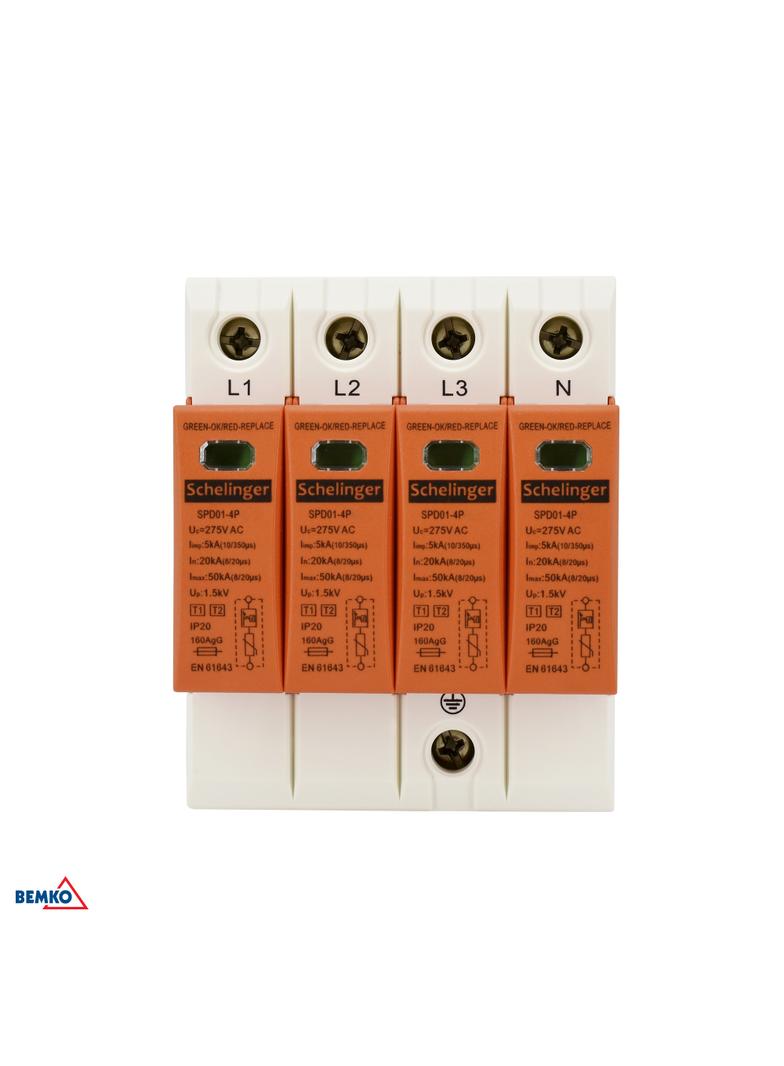 OGRANICZNIK PRZEPIĘĆ 4P 20kA(8/20) KLASA T2 (C) SCHELINGER