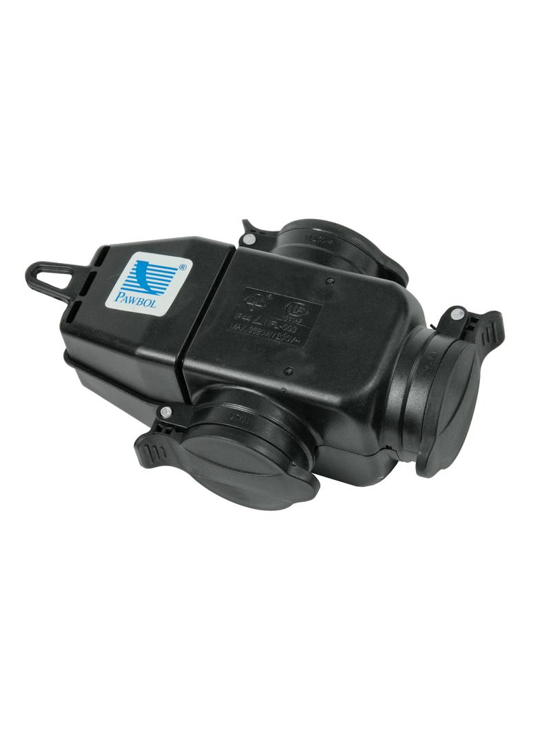 Rozgałęźnik potrójny NFL-003, IP 44 16A ~250V