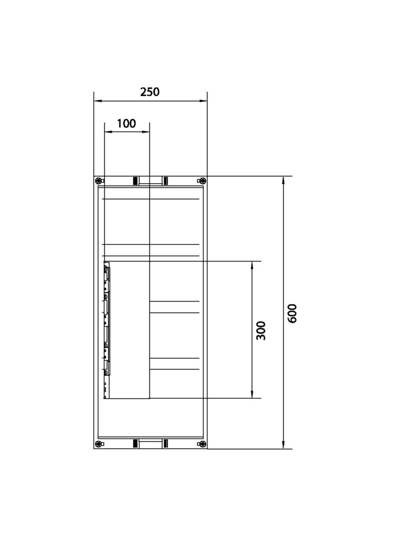 univers N Podzespół rozstaw 60mm3-pol.3xNH00listw. 600x250mm odpływ góra UE41B3N HAGER