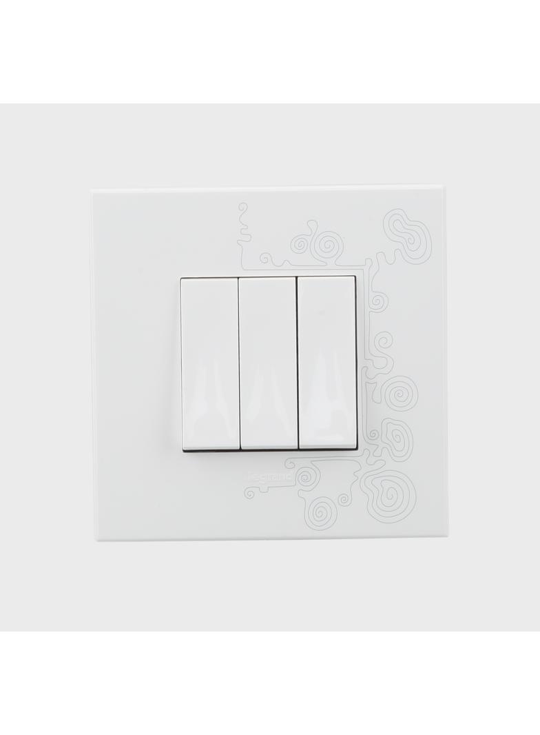 MOSAIC - Łącznik schodowy podwójny + łącznik jednobiegunowy 20 AX 250 V~ - 2 modułowy - Biały, Legra